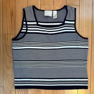 Liz Claiborne Nautical Striped Cotton Tank Top